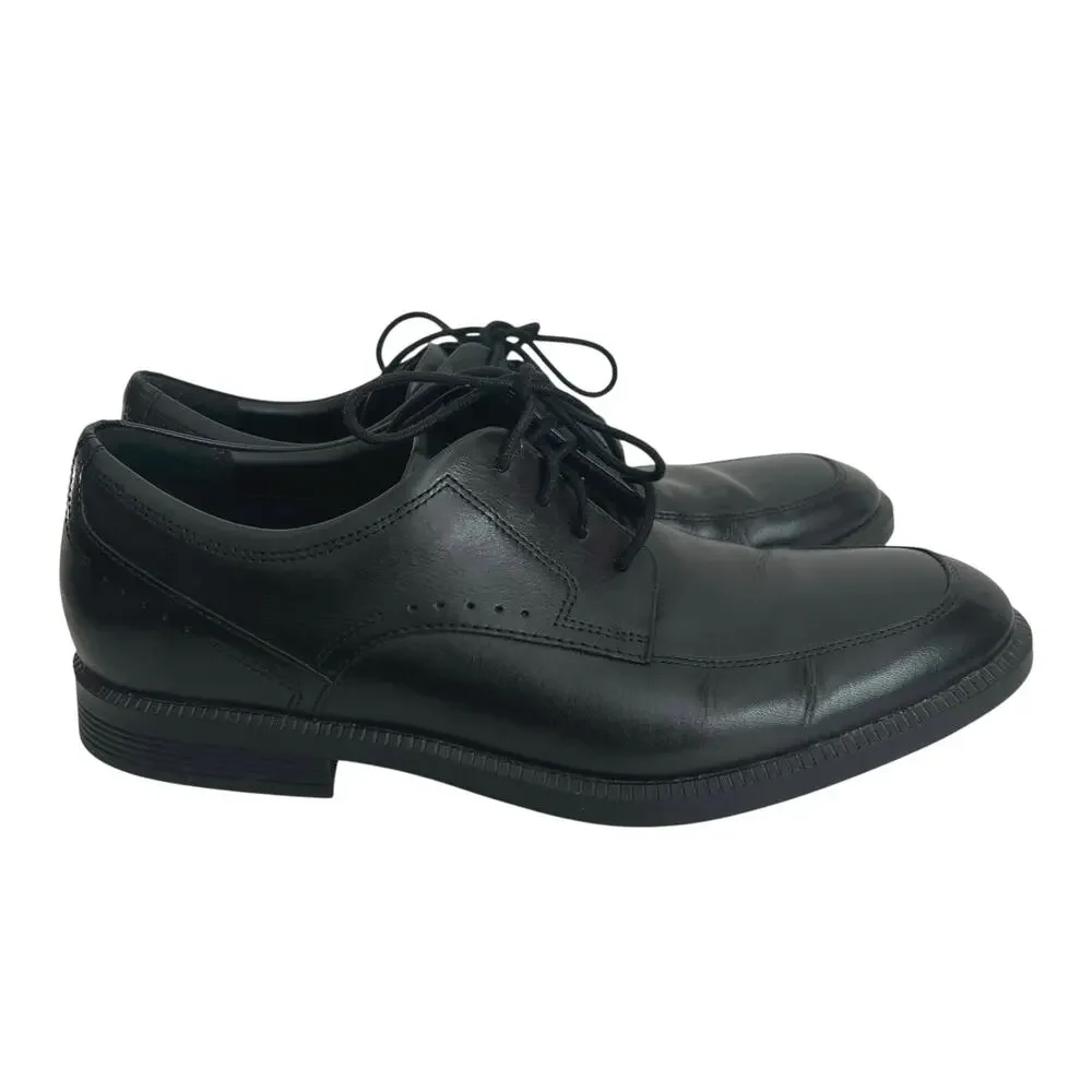 Rockport Black Leather Lace Up Oxford Shoes Size 9.5